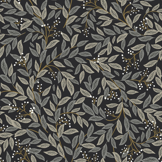 Rifle Paper Co Willowberry Wallpaper - Black