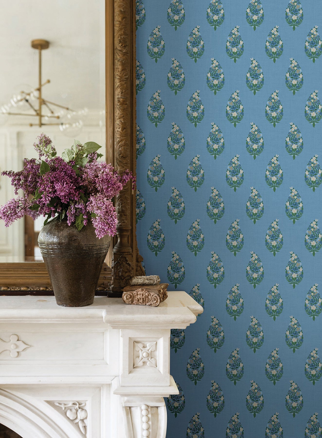 Rifle Paper Co Paisley Wallpaper - Blue