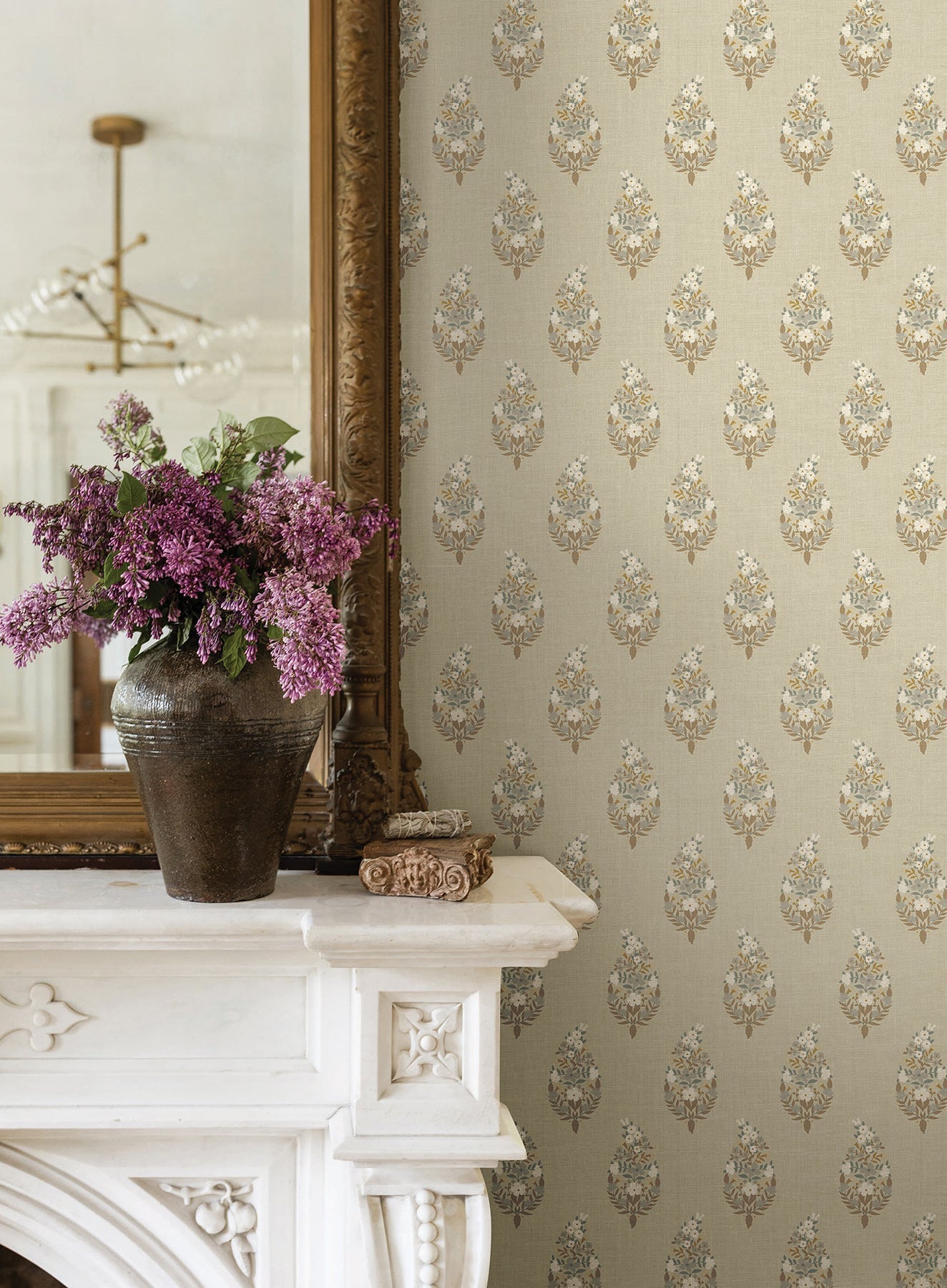 Rifle Paper Co Paisley Wallpaper - Linen