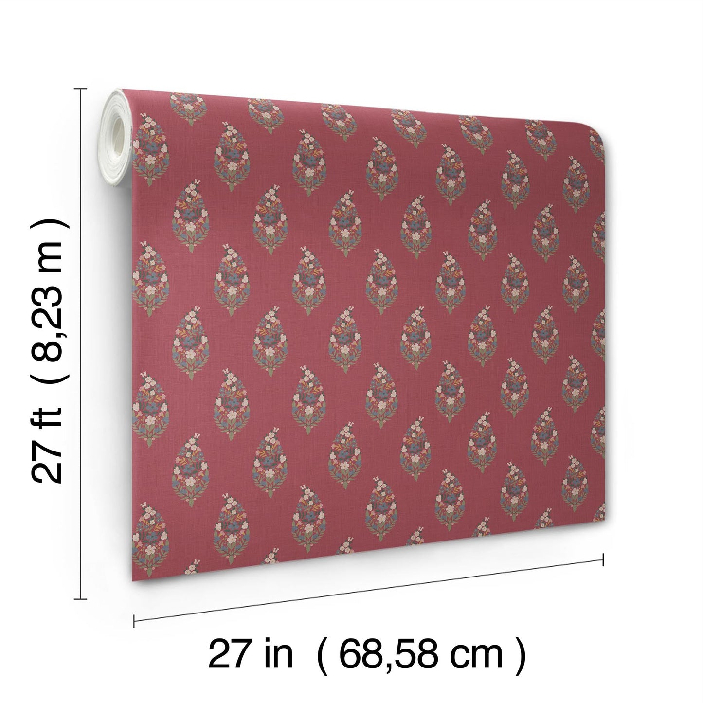 Rifle Paper Co Paisley Wallpaper - Burgundy