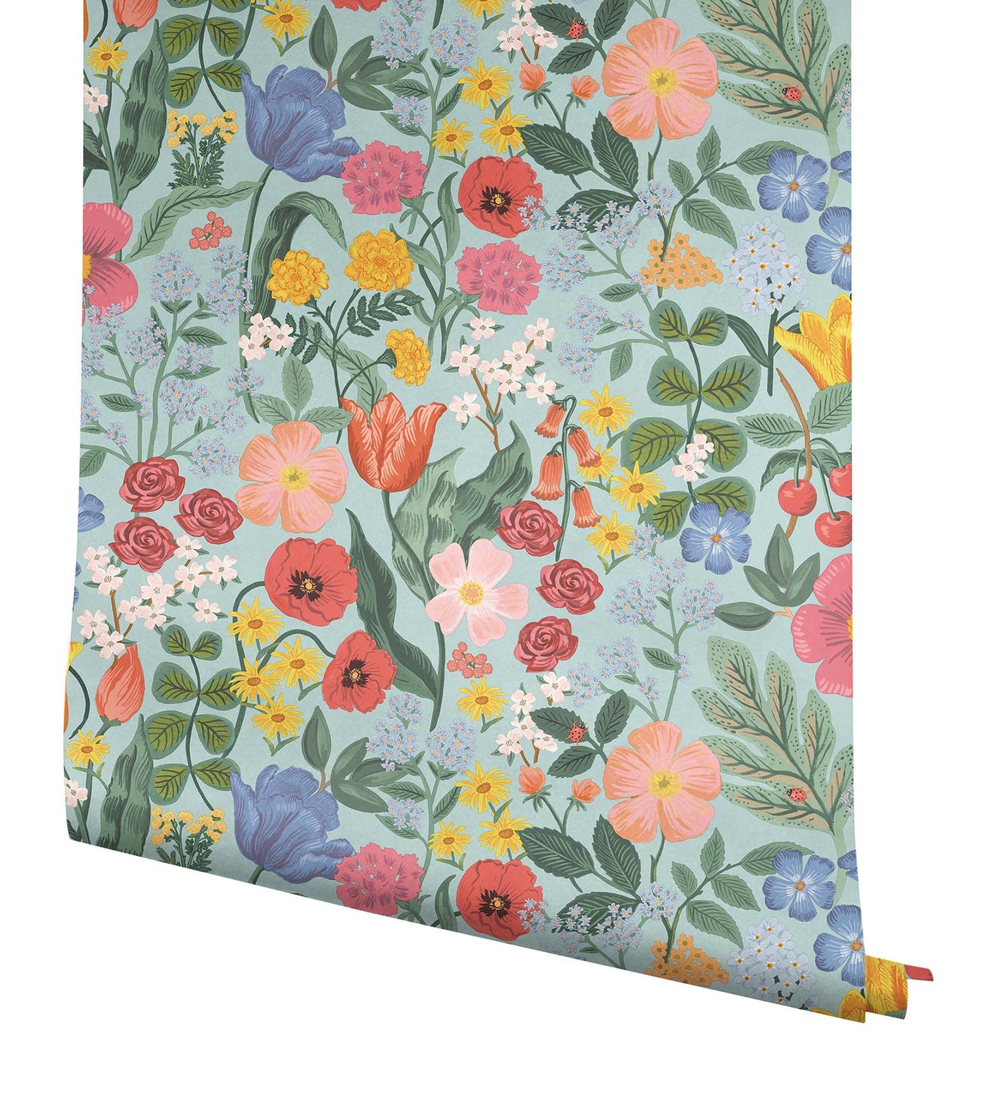 Rifle Paper Co Blossom Wallpaper - Light Blue