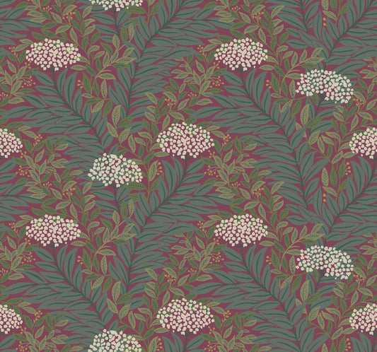 Rifle Paper Co Highgrove Wallpaper - Burgundy