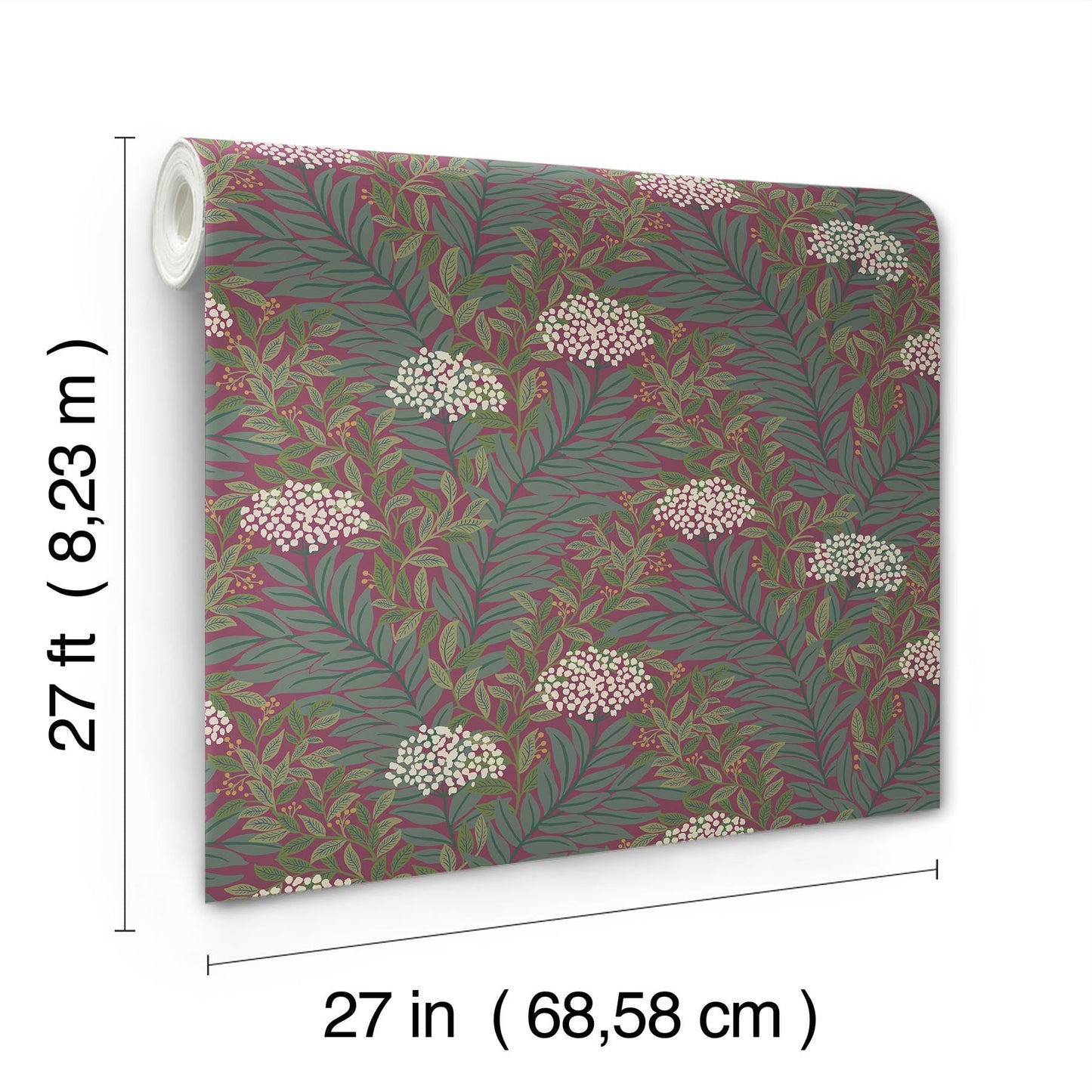 Rifle Paper Co Highgrove Wallpaper - Burgundy