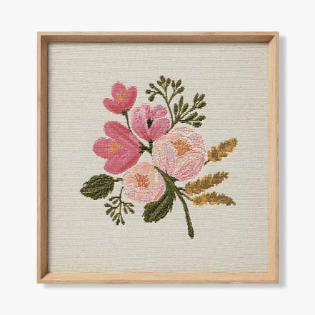 Rifle Paper Co x Loloi Rose Botanical Wall Art