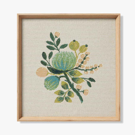 Rifle Paper Co x Loloi Blue Botanical Wall Art