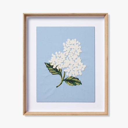 Rifle Paper Co x Loloi Hydrangea Blue Wall Art