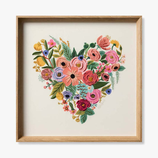 Rifle Paper Co x Loloi Garden Party Heart Wall Art