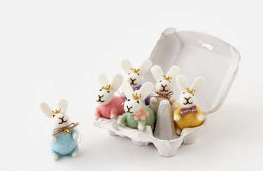 Bunnies in Egg Crate