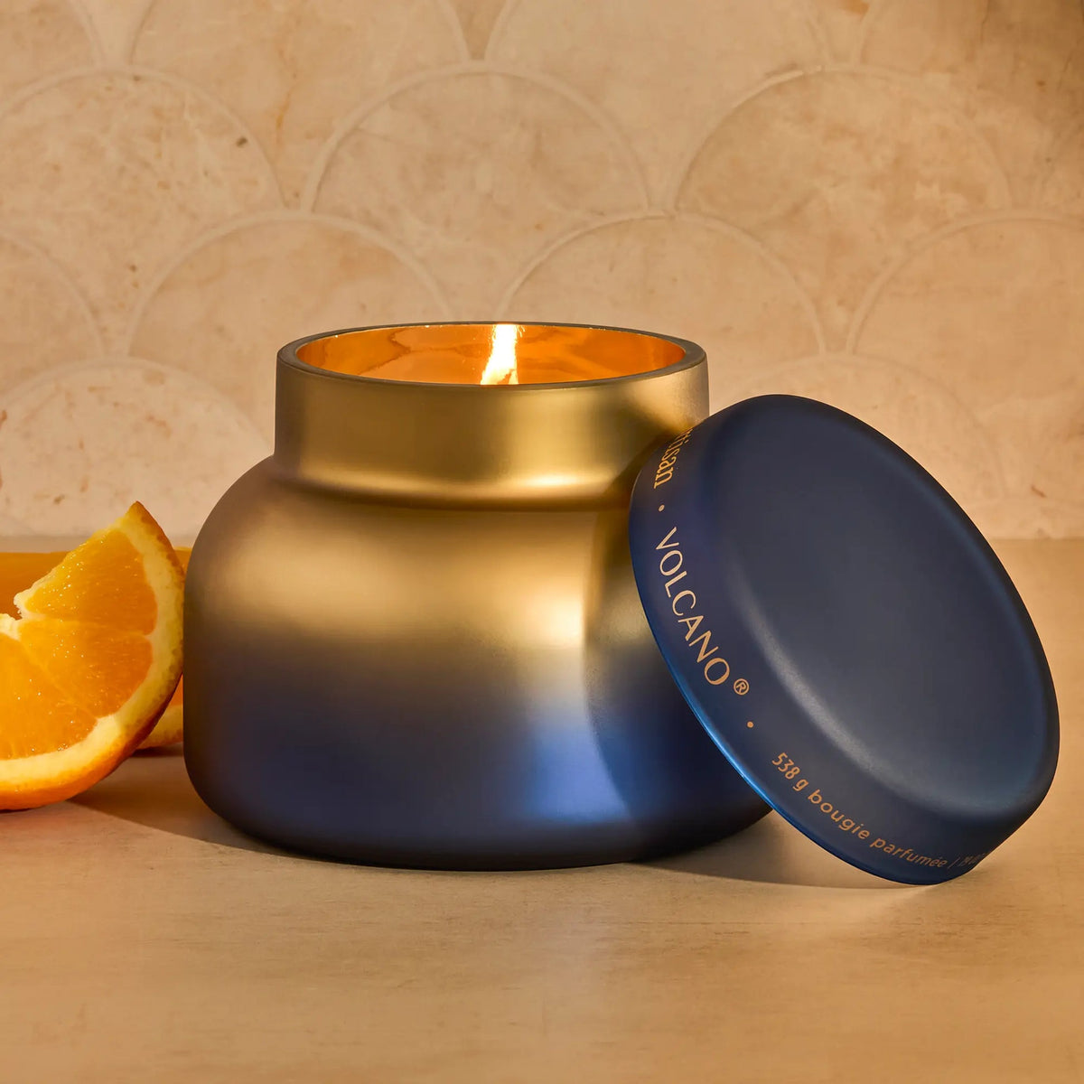 Capri Blue Volcano Candle - Artisan Tuscan Radiance