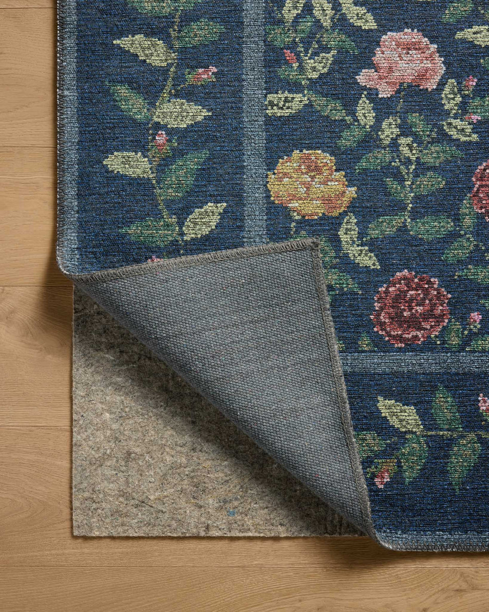 Rifle Paper Co x Loloi Wildwood Rose Trellis Rug - Navy