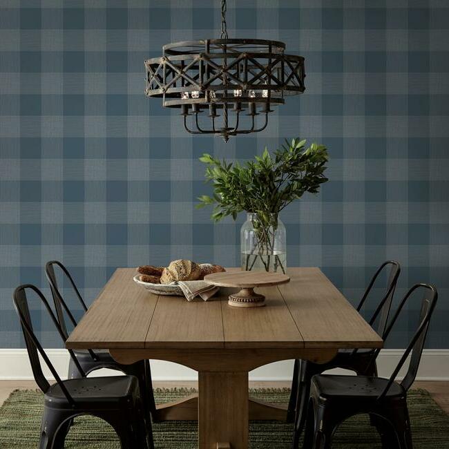Magnolia Home Common Thread Wallpaper - Navy and White
