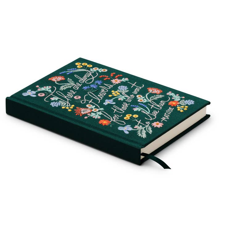 Rifle Paper Co Embroidered Journal - There Are Always Flowers