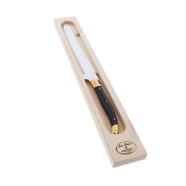 Jean Dubost Bread Knife - Black & Brass