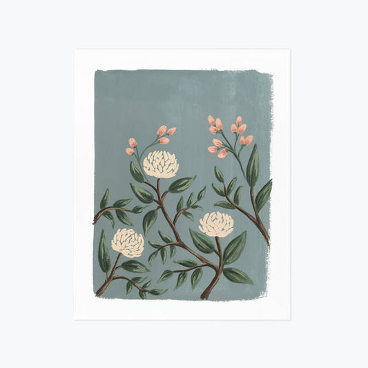 Rifle Paper Co 11x14 Art Print - Painted Peonies Slate