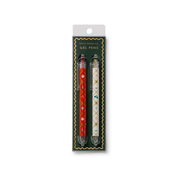 Rifle Paper Co Gel Pen Set - Holiday Argyle