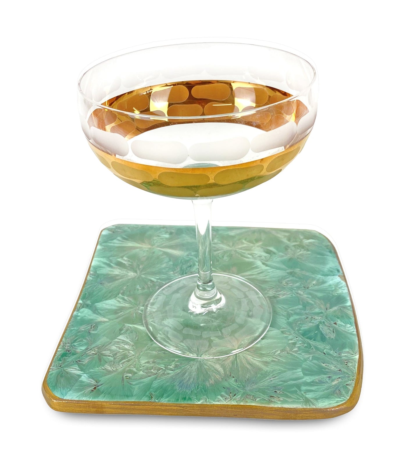 Borealis Large Coaster Set - Aqua