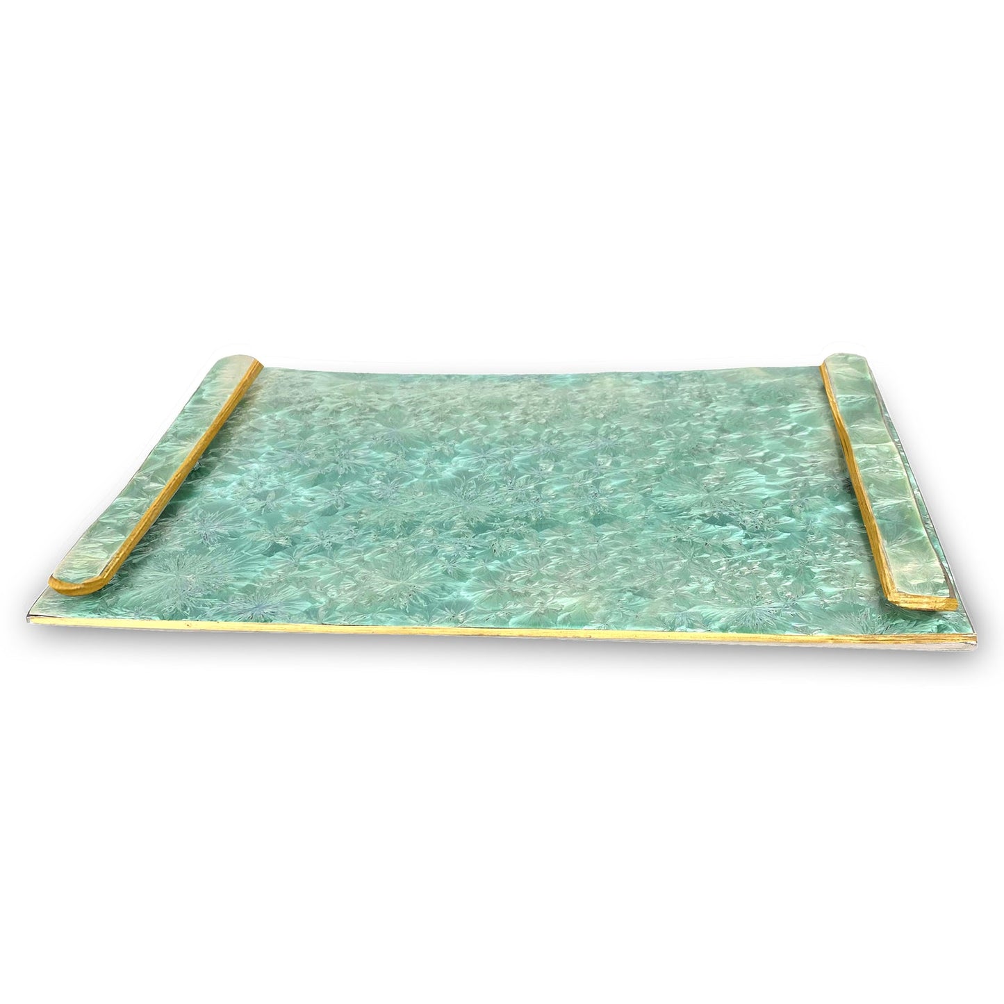 Borealis Large Handled Tray - Aqua