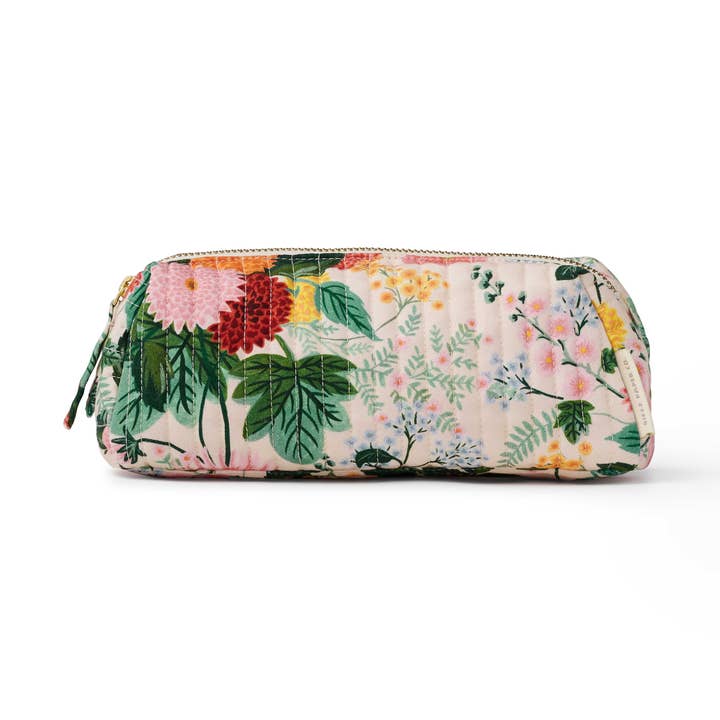 Rifle Paper Co Quilted Small Cosmetic Pouch - Dahlia