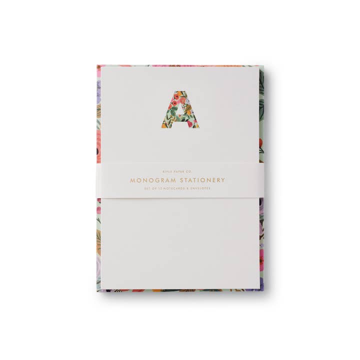 Rifle Paper Co Monogram Note Cards - Garden Party