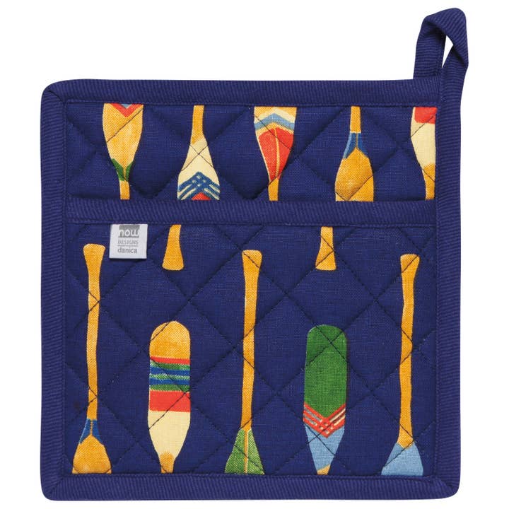 Pot Holder Oven Mitt Set - Voyage Spruce