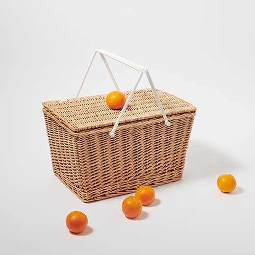 Large Picnic Cooler Basket - Natural