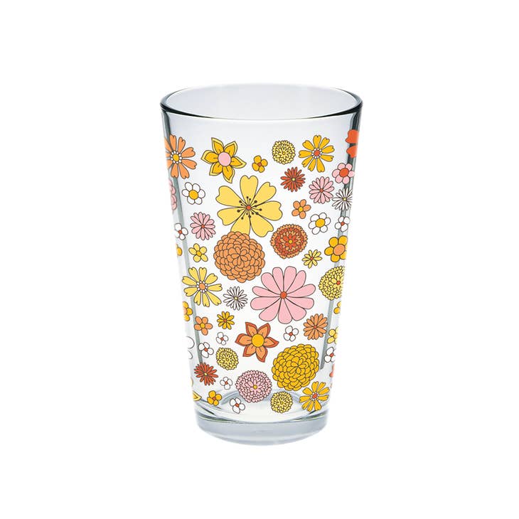 Flower Power Pint Glass