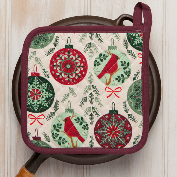 Pot Holder Oven Mitt Set - Good Tidings – Relish Decor