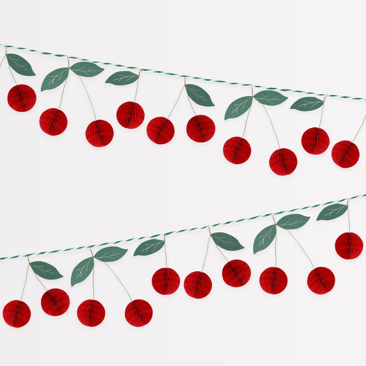 Cherry Honeycomb Garland