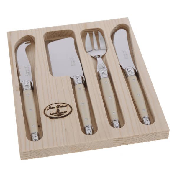 Jean Dubost Mini 4 Piece Cheese Set - Ivory