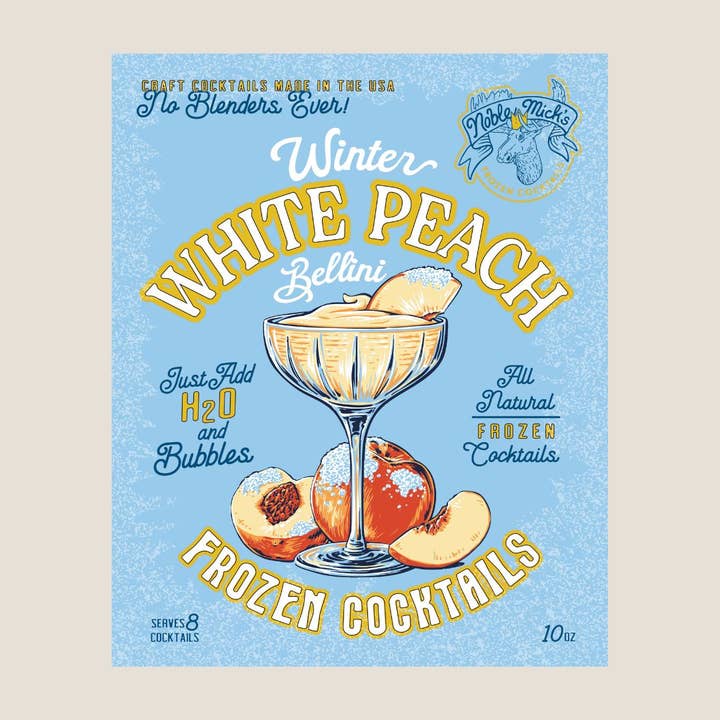 Winter White Peach Bellini Frozen Cocktail Kit