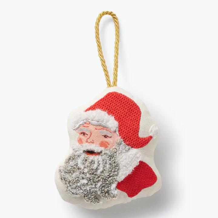 Rifle Paper Co Embroidered Ornament - Santa