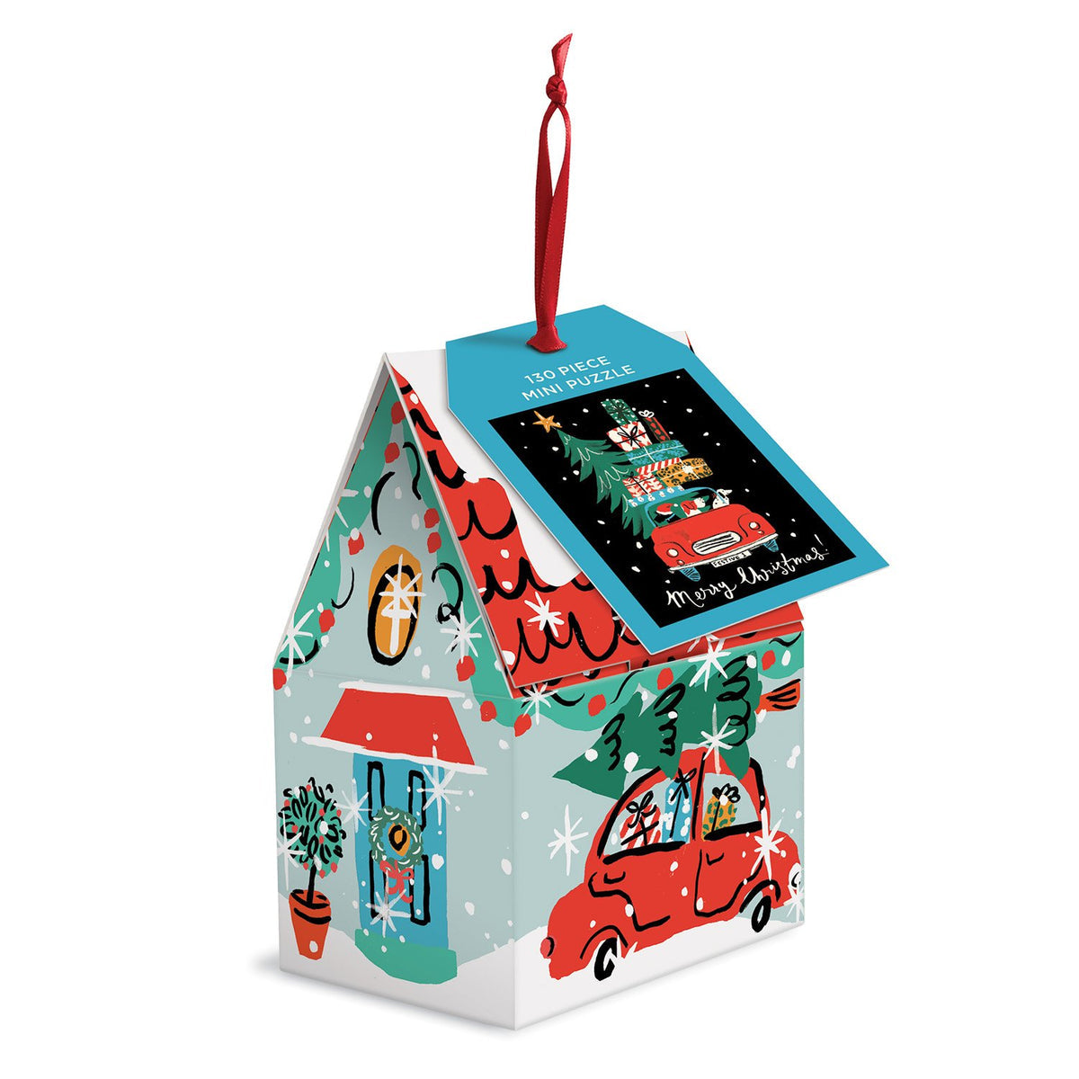 Christmas Car Jigsaw Puzzle Ornament