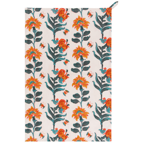 Marigold Block Tea Towel