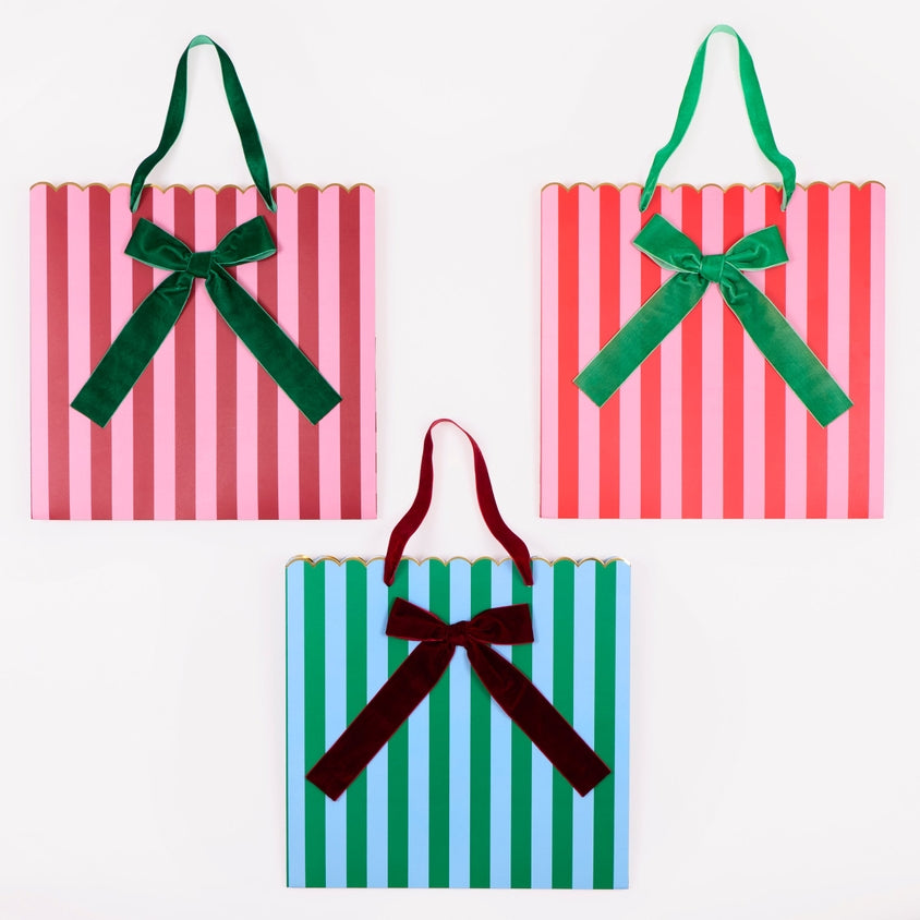 Striped Mixed Large Gift Bags