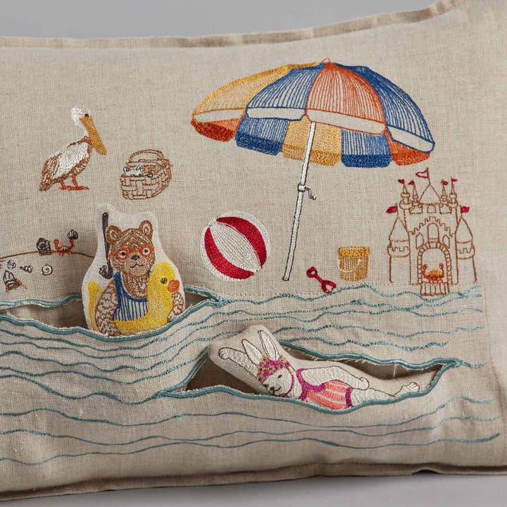 Day At the Beach Pocket Pillow