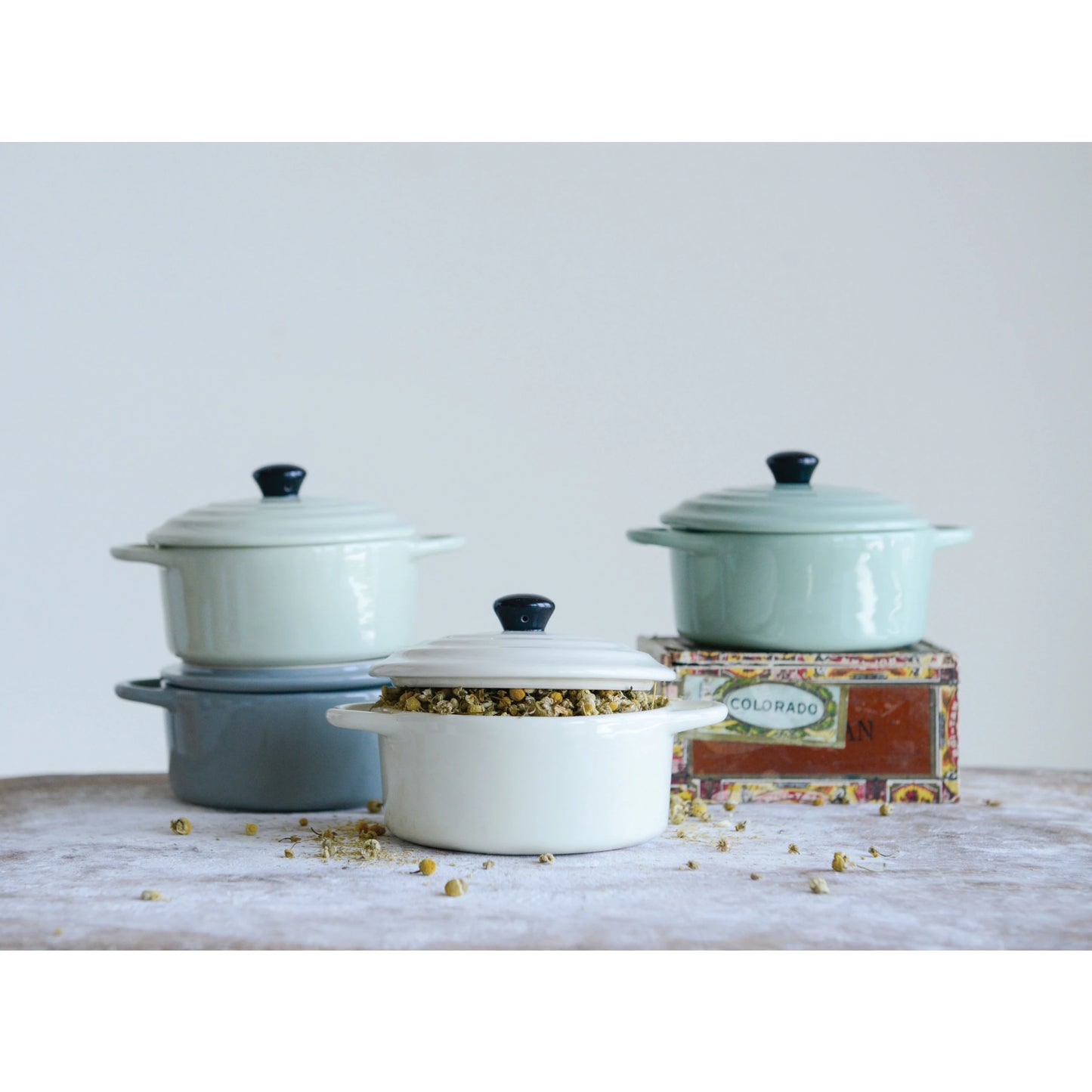 Mini Stoneware Baker - Blues