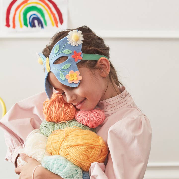 Flower Embroidery Butterfly Mask Kit