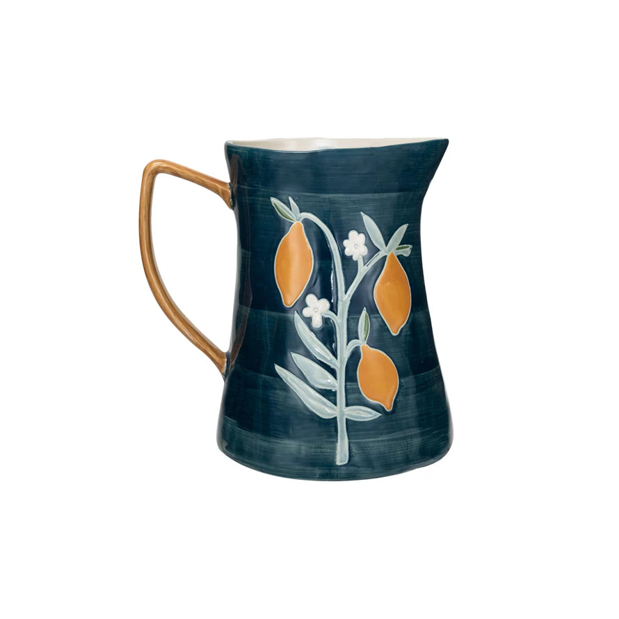 Stoneware Pitcher - Lemons