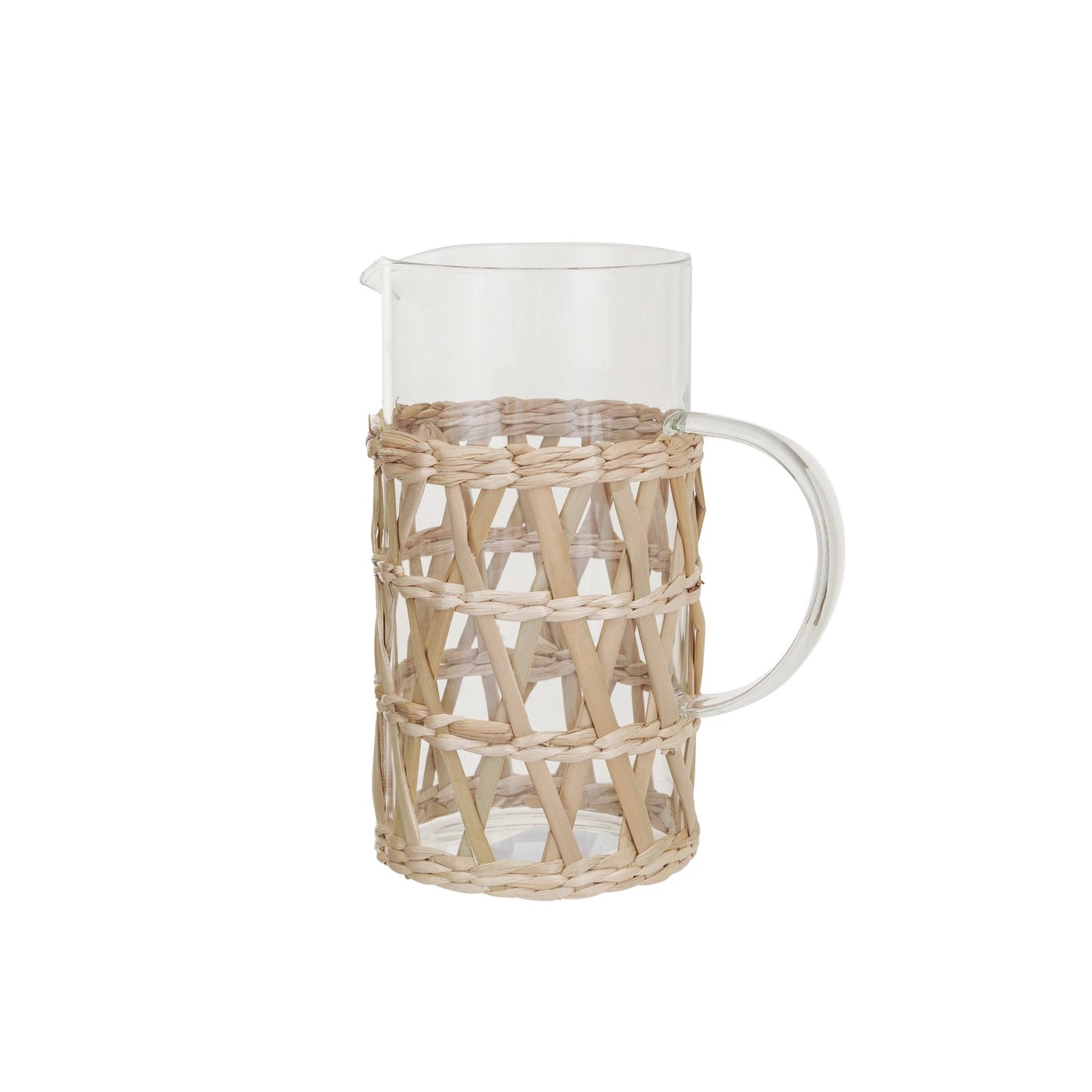 Glass Pitcher with Woven Sleeve