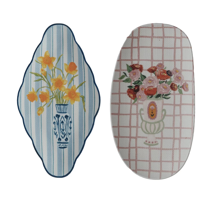 Stoneware Textured Plate - Happy House