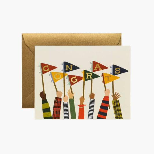Rifle Paper Co Card - Congrats Pennants