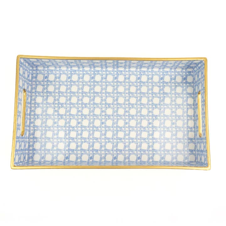 Vanity Tray - Blue Cane