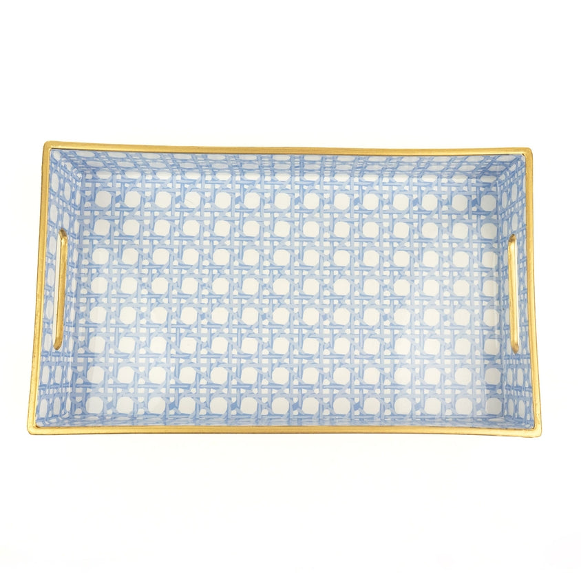 Vanity Tray - Blue Cane