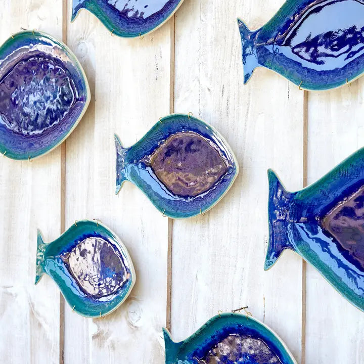 Dori Large Dourada Serving Platter - Atlantic Blue