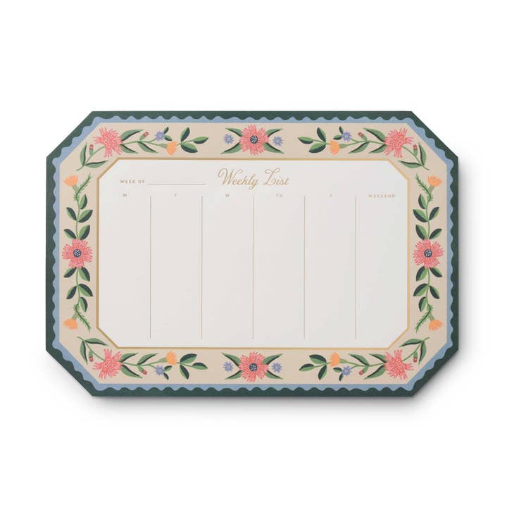 Rifle Paper Co Weekly Desk Pad - Aster