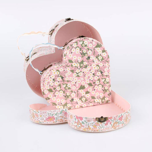 Meri Meri X Liberty Heart Suitcases