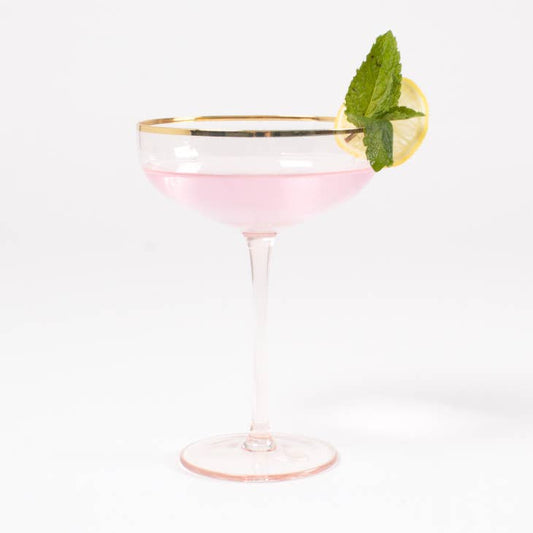 Coupe Glass - Pink