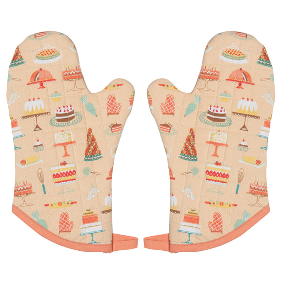 Oven Mitt Set - Cake Walk