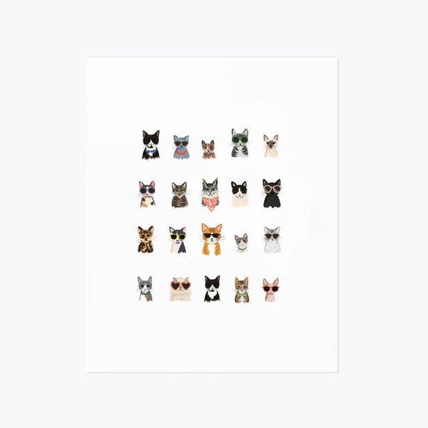 Rifle Paper Co 11x14 Art Print - Cool Cats