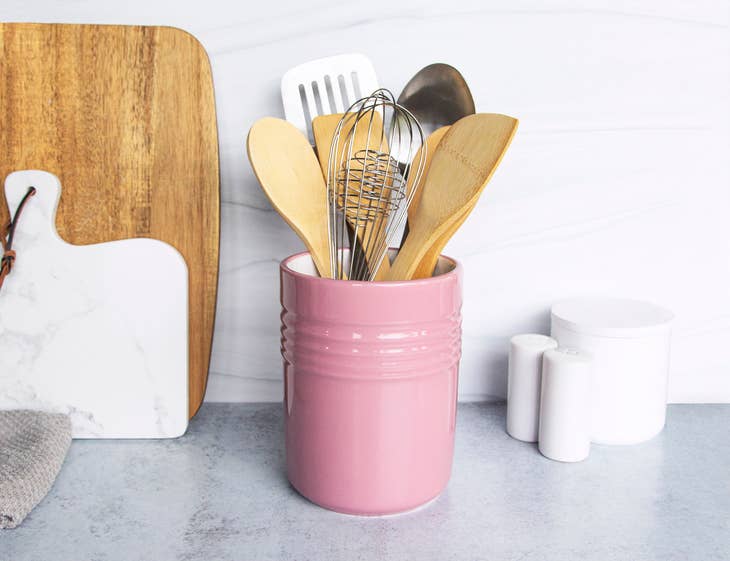 Ceramic Utensil Holder - Lavender